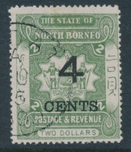 North Borneo SG 122   Sc 99 4 cents on $2.00 Coat of Arms