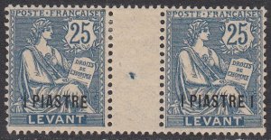 France - Offices in Turkey (Levant) 34 MVLH Gutter Pair CV $1.20