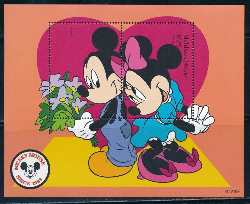 Disney Maldives - MNH Souvenir Sheet Minnie and Mickey #2358 (1999)