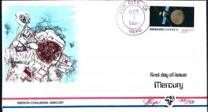 Pugh Designed/Painted Mission Mercury FDC...147 of 193 created!