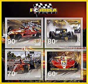 Stamps.  Cars, Formula 1 2015  year 1+1 sheets perforated