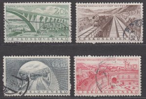 Czechoslovakia Scott #727-730 1955 CTO/Used