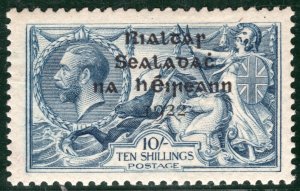 Ireland EIRE KGV SG.21 10s *RIALTAR* (1922) SEAHORSE Mint MNH Cat £200+ LBLUE76