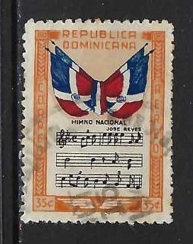 DOMINICAN REPUBLIC C60 VFU MUSIC FLAG 595B-9