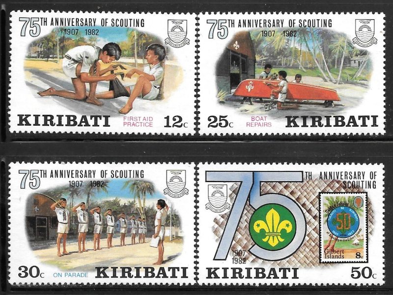 Kiribati 410-413: Scouting Activities, MH, VF