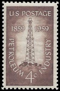 #1134 4c Petroleum Industry 100th Anniv. 1959 Mint NH