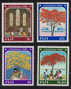 Fiji Christmas 4v 1989 MNH SG#802-805
