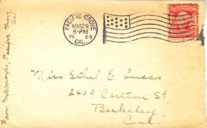 United States California Pacific Grove, Cal. 1909 American Flag Type B14  Bit...