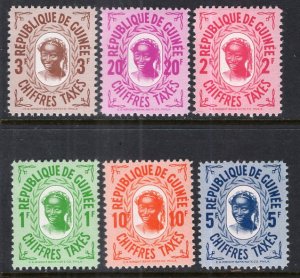 Guinea J36-J41 MNH VF