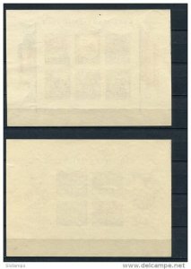 Germany 1953 (2) sheets) Sc 144a 146a Mi Block 8-9B MNH Imperf. K.Marx and F. En
