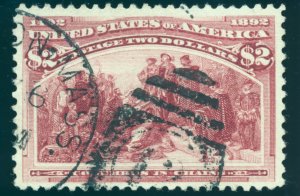 US 242 $2 1893 Columbian Exposition Columbus in Chains PSAG grade 80 used