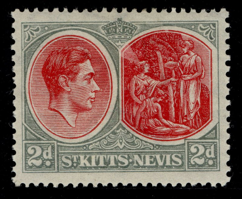 ST KITTS-NEVIS GVI SG71, 2d scarlet & grey, M MINT. Cat £32.