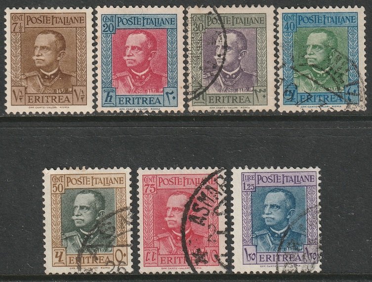 Eritrea 1931 Sc 150-56 partial set used/MH