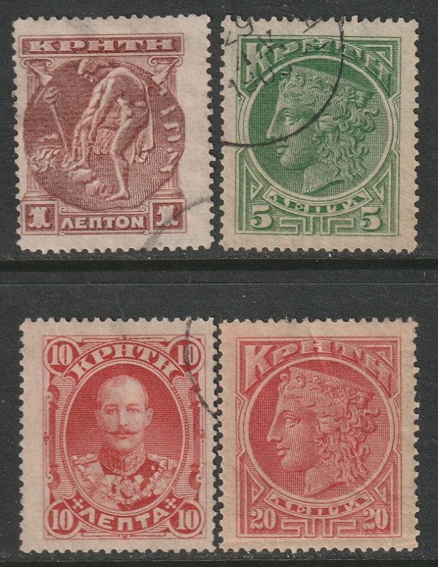 Crete 1900 Sc 50-53 set used/MH