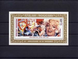 Malagasy 1995 MARILYN MONROE 3 s/s Perforated Mint (NH)