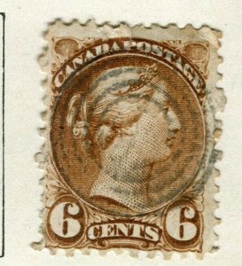 CANADA; 1870s early classic QV Small Head issue used 6c. value