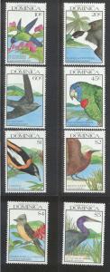 DOMINICA 1990 BIRDS: HUMMINGBIRD, PETREL, AMAZON, HERON