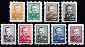 Poland Scott 436-444 Mint Never Hinged