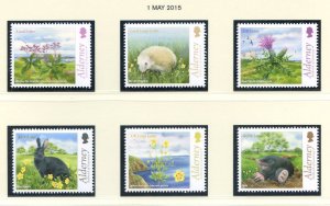 Alderney 2015 Flora & Fauna Set SGA545/A550 Unmounted Mint