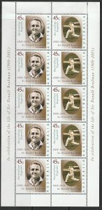 2001 Australia - Sc 1942a - MNH VF - MS - Sir Donald Bradman