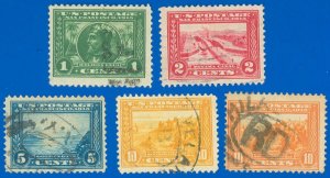 USA SCOTT #397-400A, Panama-Pacific Lot/5, Used-F/VF, Sound! SCV $55.50 (SK)