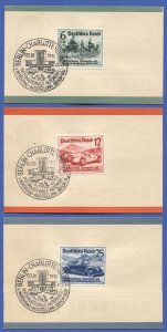 GERMANY Sc B134-36 1939 Int'l Automobile Exhibition First Day Cancels