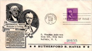 #824 Rutherford B. Hayes Prexie Presidential – Anderson Cachet Addressed to...