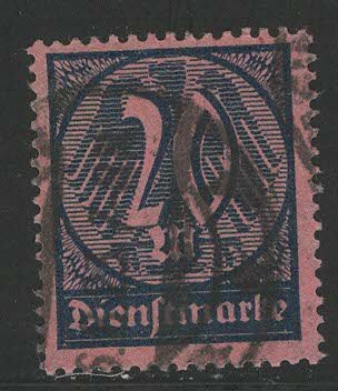 Germany Reich Scott # O19, used, exp h/s