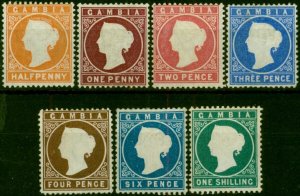 Gambia 1880 Set of 8 SG10b-20b Fine MM