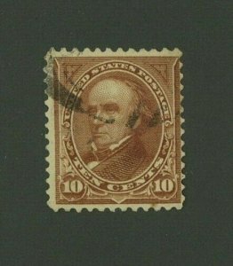 US 1898 10c brown Webster, Type I, Scott 282C used, Value = $6.50