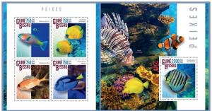 GUINEA BISSAU 2014 2 SHEETS gb14804ab POISSONS FISHES PEIXES