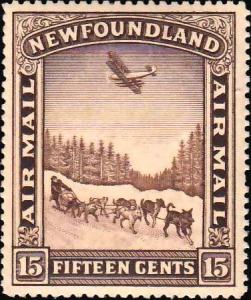 Newfoundland Scott C6 Unused hinged.