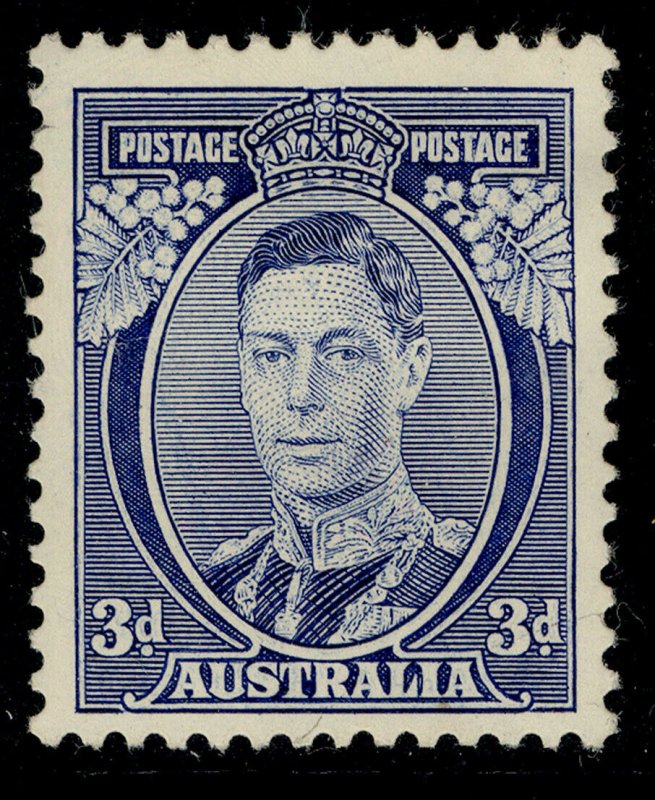 AUSTRALIA GVI SG168, 3d blue, M MINT. Cat £160. DIE Ia 