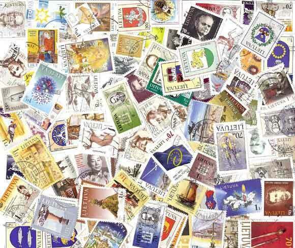 Lithuania Stamp Collection 100 Diff Postally  Stamps Post 1990