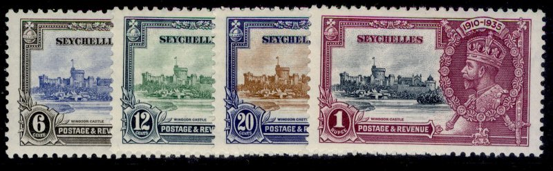 SEYCHELLES GV SG128-131, 1935 SILVER JUBILEE set, NH MINT. Cat £18.