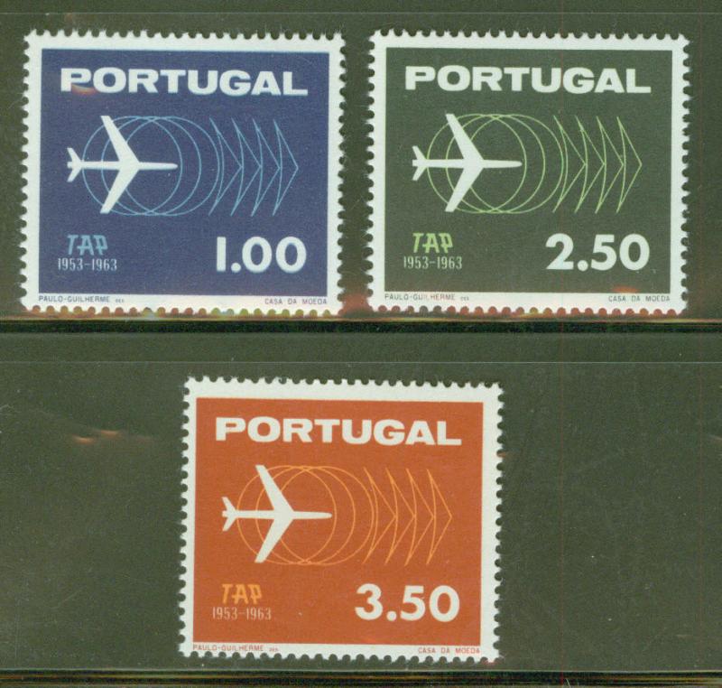 Portugal Scott 919-21 MNH** Airplane set