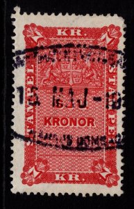 Sweden 1895 7k Document Revenue Used Perf 13 - S36075
