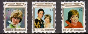 Aitutaki 1981 MNH Princess of Wales    Diana  complete