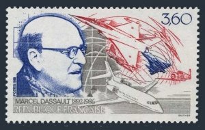 France 2087, MNH. Michel 2637. Marcel Dassault, aircraft designer, 1988.