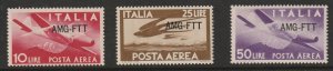 Italy - Trieste Zone A, 1949-52 A.M.G-F.T.T  Air Post, Scott No(s). C20-C26 MNH