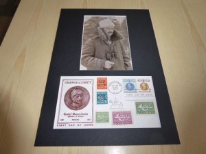 Mannerheim USA FDC Cover and mounted photograph mount size A4