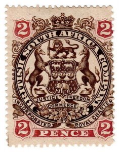 (I.B) Rhodesia/British Central Africa Revenue : Duty Stamp 2d