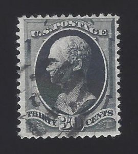 US #190 1879 Full Black Perf 12 Used F-VF Scv $100