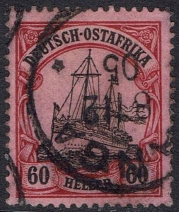 GERMAN EAST AFRICA 1905 YACHT 60H NO WMK USED