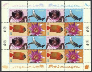 United Nations NY #1162-1165 $1.15 Endangered Species (2017). Full sheet. MNH