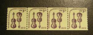 Scott 1813, 3.5 cent Violins, Line Pair in strip of 4