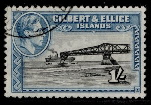 GILBERT AND ELLICE ISLANDS GVI SG51ab, 1s perf 12, FINE USED. Cat £25