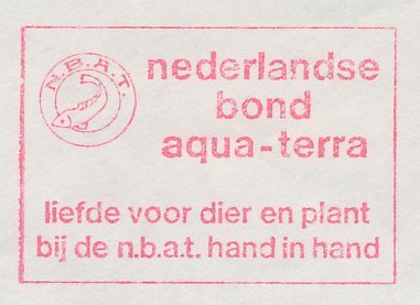 Meter cover Netherlands 1991 Fish - Dutch Bond Aqua Terra 