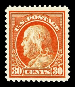 Scott 516 1917 30c Franklin Perforated 11 Flat Plate Issue Mint VF LH Cat $30