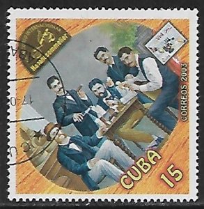 Cuba # 4295 - Men smoking Cigars - unused / CTO....{R12}